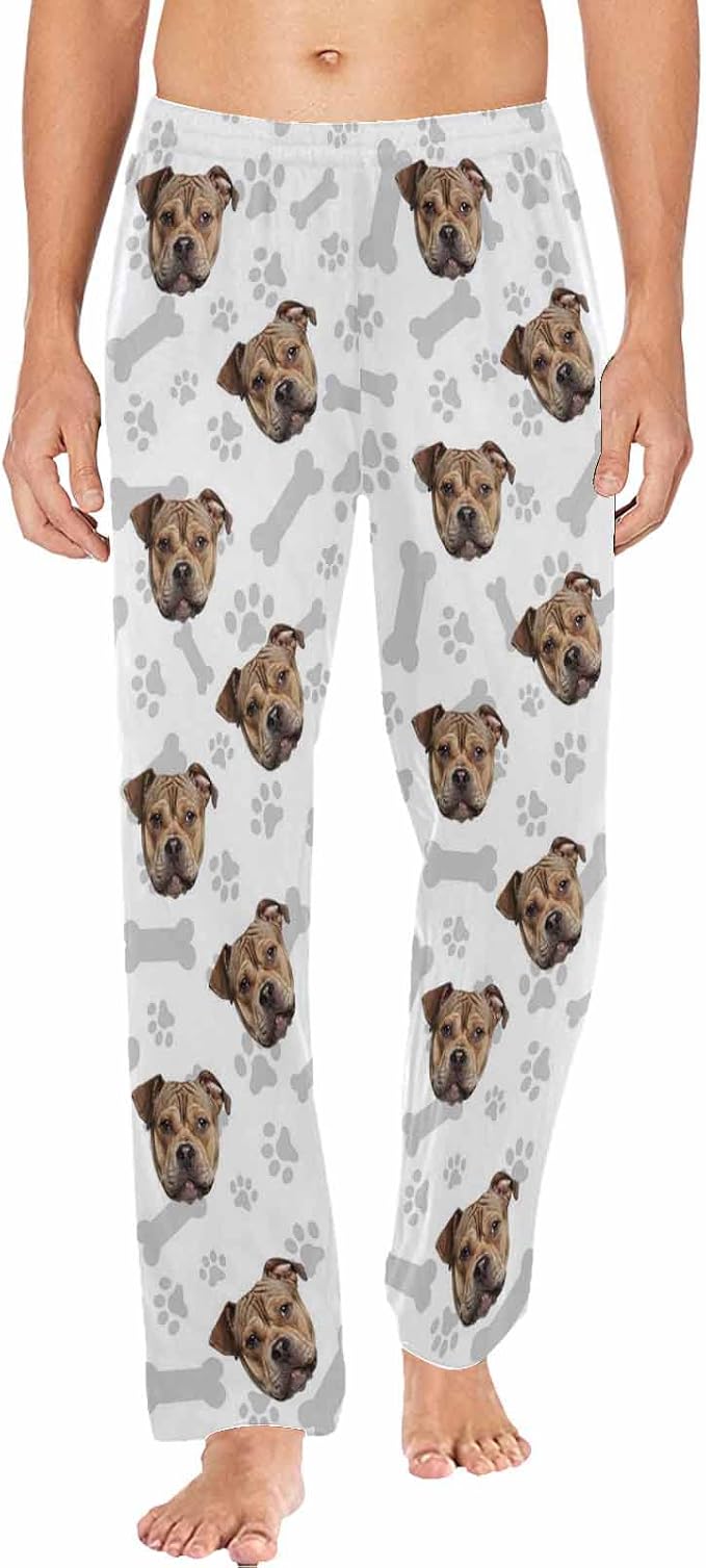 MyPupSocks Custom Pet Face Pajamas Pants Photo Pajama Bottoms by MyPupSocks