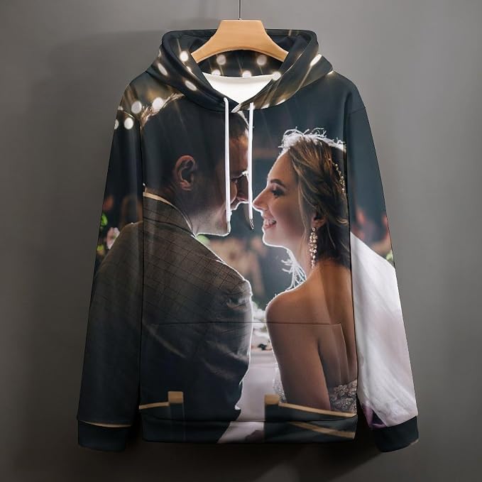 Artsadd Custom Face Unisex athletic Pockets Sweatshirt Loose Hoodie Custom - Image 5