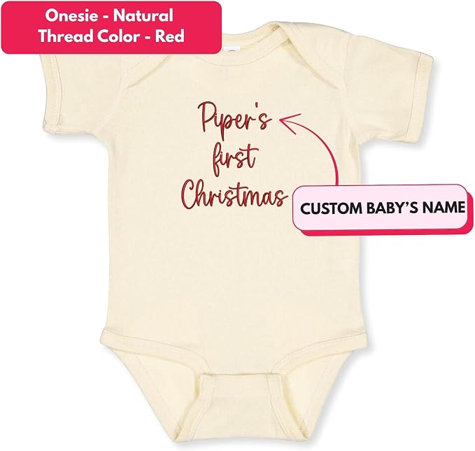 COUPLEHOODIES Personalized Baby Onesie Bodysuit – Custom Embroidery Gift - Image 2