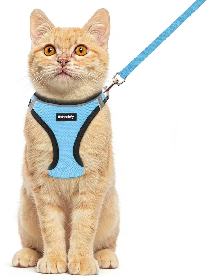 Rttochfy Cat Harness and Leash Set, Escape Proof Kitten Harness, Soft and by Rttochfy