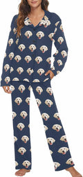 MyPupSocks Custom Face Pajamas for Women Set, Personalized Photo Long Sleepwear by MyPupSocks