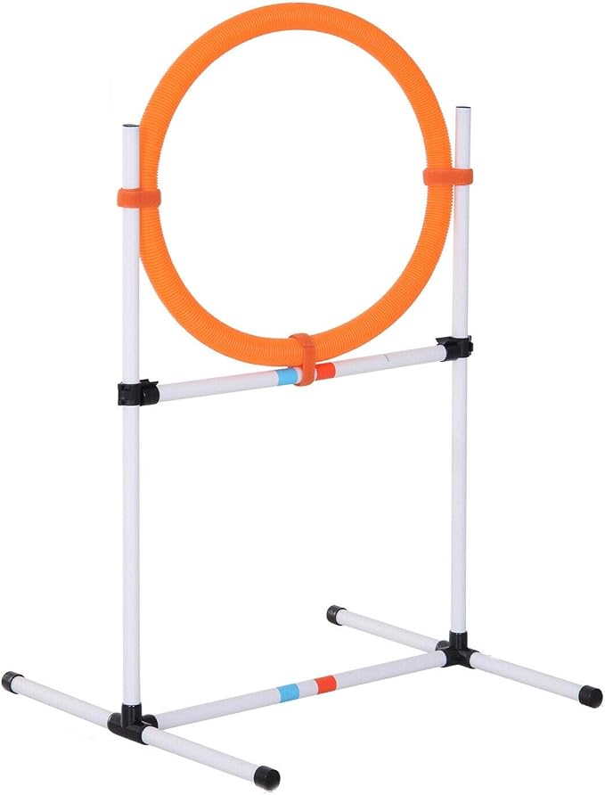 Ministry of Warehouse Tire Jump Ring/Hurdle Bar Garden Yard 2-in-1 Dog Obstacle by MinistryofWarehouse