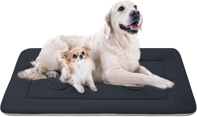JoicyCo Extra Large Dog Bed Soft Dog Crate Pad Mat, 48 in Non-Slip Bottom by JoicyCoDogBeds
