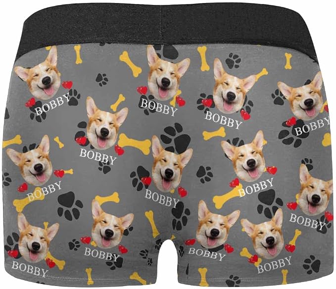M YESCUSTOM Custom Faces Funny Short Briefs Gift - Image 3