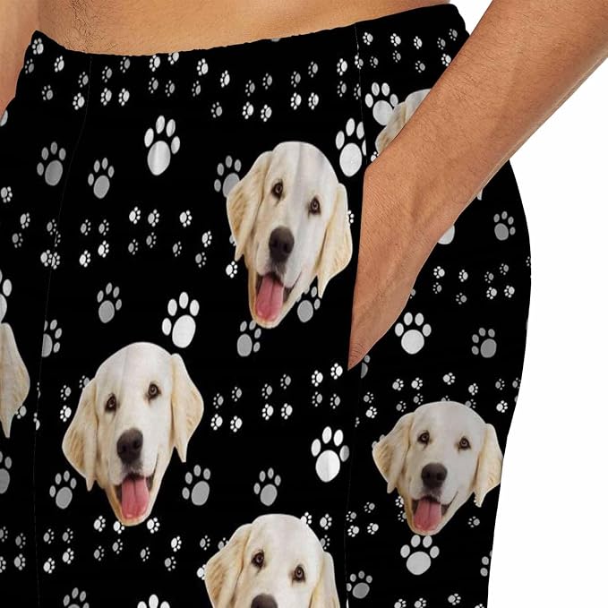 MyPupSocks Custom Pajama Pants for Pet Lover, Personalized Photo Face Printed - Image 4