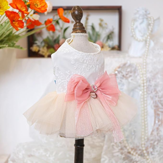 Fashion Sweet Puppy Dog Blingbling Princess Skirt Pet Dog Lace Cake Camisole - Image 3