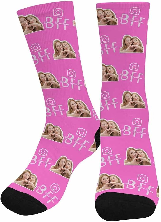 Artsadd Custom Face Socks for Dad Fathers Day Gift Novelty Personalized Photo by Artsadd
