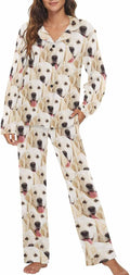 MyPupSocks Custom Face Pajamas for Women Set, Personalized Photo Long Sleepwear by MyPupSocks