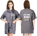 TopTie Custom Printed Nylon Salon Hairstylist Smock Barber Haircut Zipper Jacket by TOPTIE