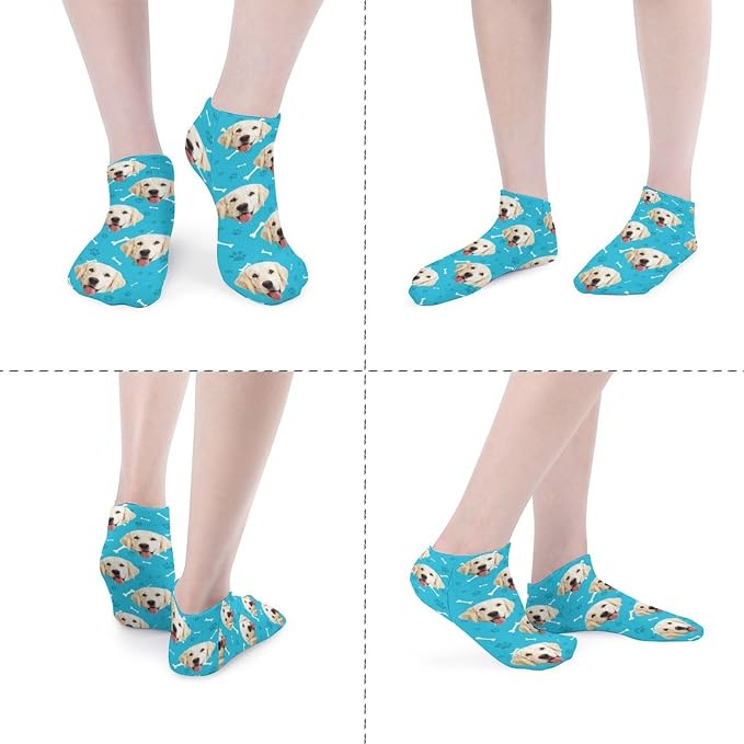 Personalized Ankle Socks with Face Custom Photo Socks Low Cut Ankle Socks - Image 2