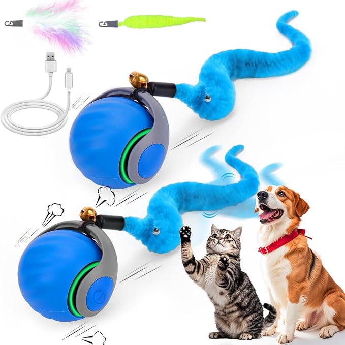 2PCS Interactive Cat Toy Ball by Mityrain