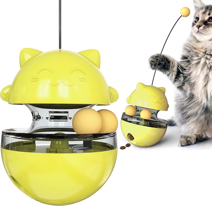 Cat Toy for Indoor Cats Wobble KittenTreat Dispensing Ball Food Dispenser - Image 2