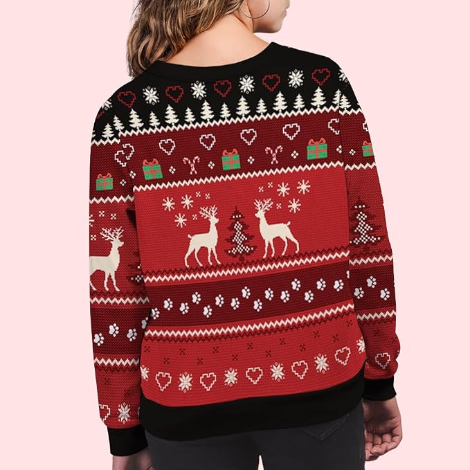 Wrappiness A Girl And Her Dog Christmas Sweatshirt - Image 4