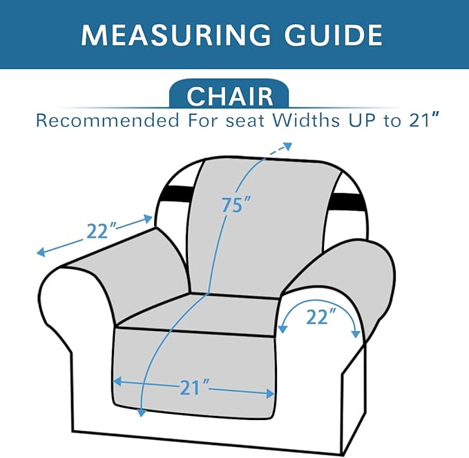 H.VERSAILTEX Water Repellent Chair Slipcover Reversible Stain and Dog Tear - Image 2
