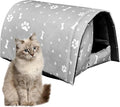 Fhiny Stray Cats Shelter, Waterproof Outdoor Cat House Foldable Warm Pet Cave by Fhiny