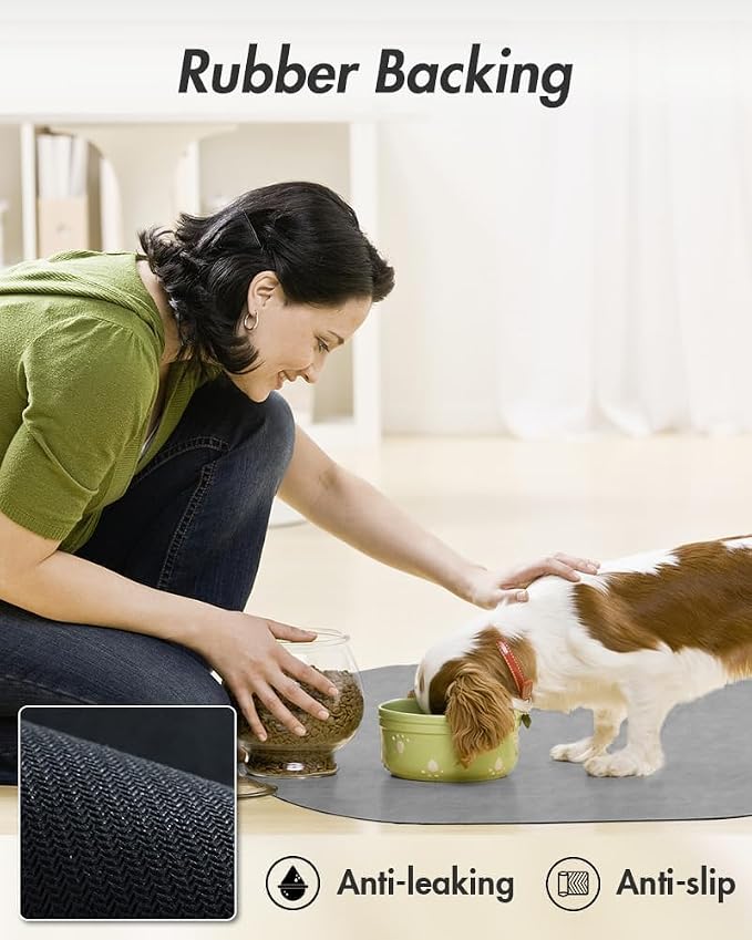 Absorbent Dog Food Mat-Dog Mat for Food and Water Bowl, Quick Dry Pet Food Mat - Image 5