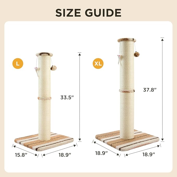 Joydeco Cat Scratching Post 34 Inches Heavy Duty and Thick Scratching Post - Image 9