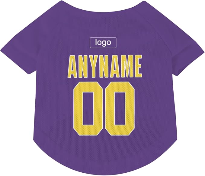 Custom Pet Dog Baseball Jersey Personalized Dog&Cat Jersey Printed Text Logo - Image 2
