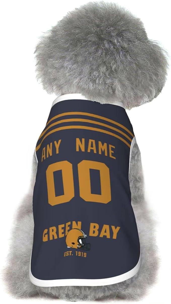 Green Bay Dog Clothes Jersey Pet Jersey Customized Any Name & Number S-5XL - Image 2
