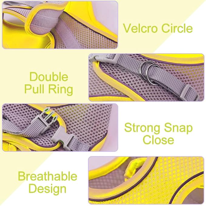 Cat Harness and Leash Set Soft Adjustable Escape Proof Cat Leash Breathable - Image 3