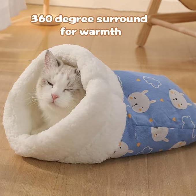 2PC Cat Sleeping Bag for Indoor Cats, Cat Sleeping Bag, Cozy Pet Nest for Cats - Image 6