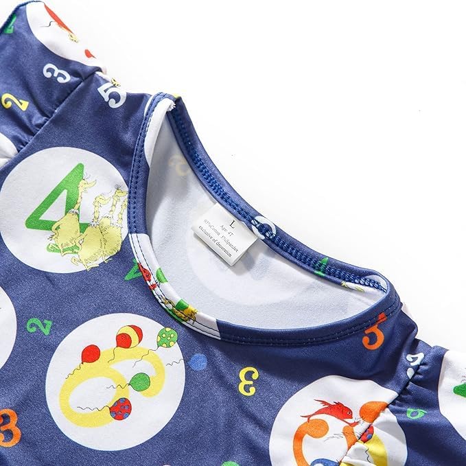 Baby Girls Spring Summer Cat in The Hat Dress Girls Flutter Sleeve Boutique - Image 5