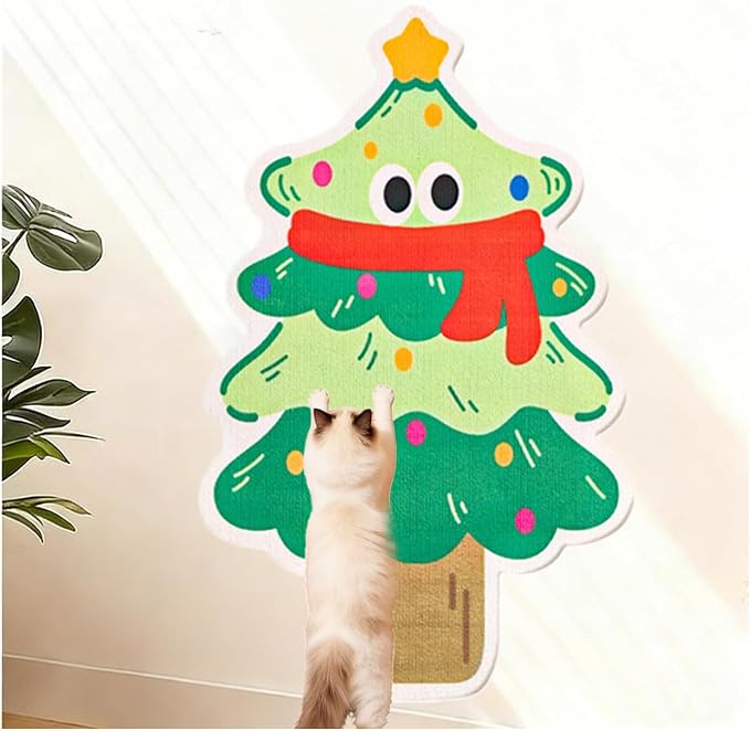 Cartoon Cat Scratching Mat, Cute Wall Cat Scratcher by Unknown