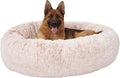 Bedfolks Calming Donut Dog Bed, 45-Inch Round Plush Anti-Anxiety Dog Bed by Bedfolks