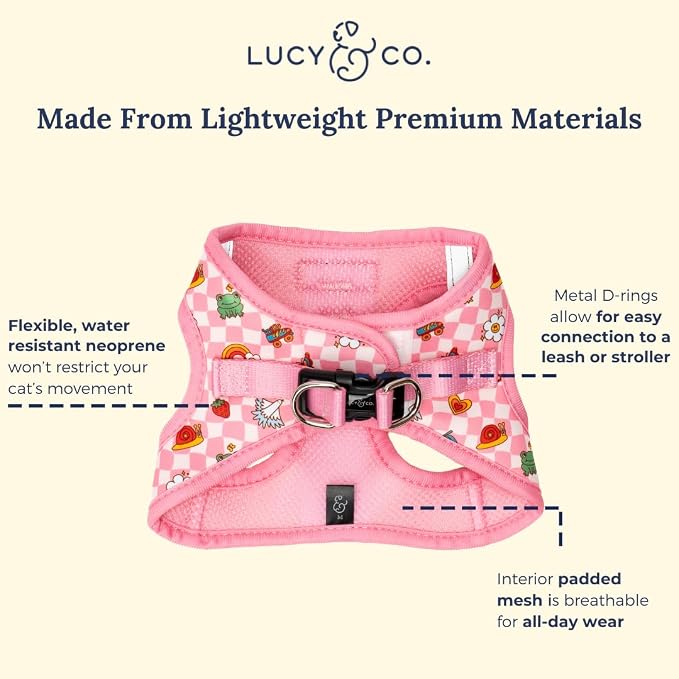 Lucy & Co. Cutie Patootie Step-in Cat Harness & Leash Bundle – Reflective - Image 4