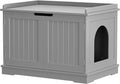 Zeny Cat Litter Box Enclosure Cabinet, Hidden Litter Box Furniture, Modern by ZENY