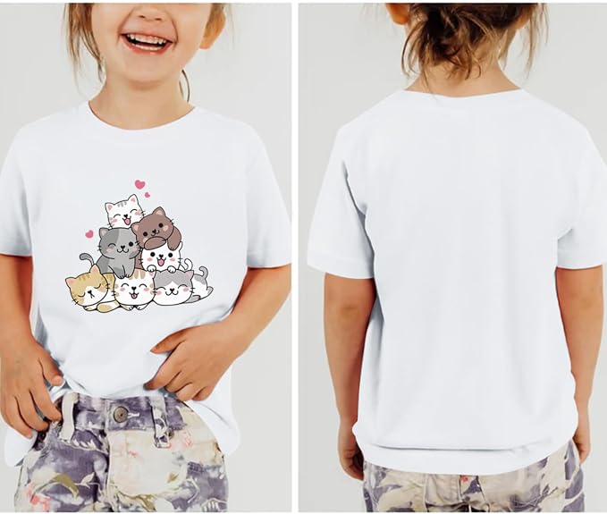 KEEVICI Cute Cartoon Cat Shirts - Image 2