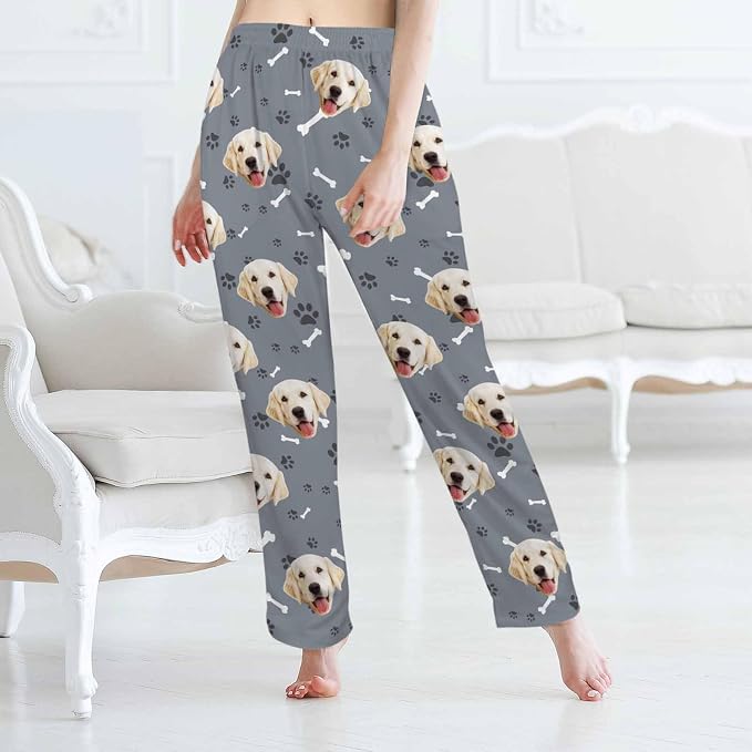 Custom Pajama Pants Women Personalized Face Pajamas Bottom Couple Pajama Pants - Image 5