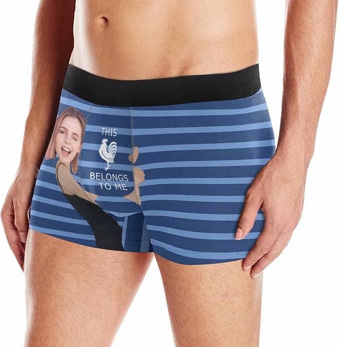 M YESCUSTOM Custom Faces Funny Short Briefs Gift - Image 3