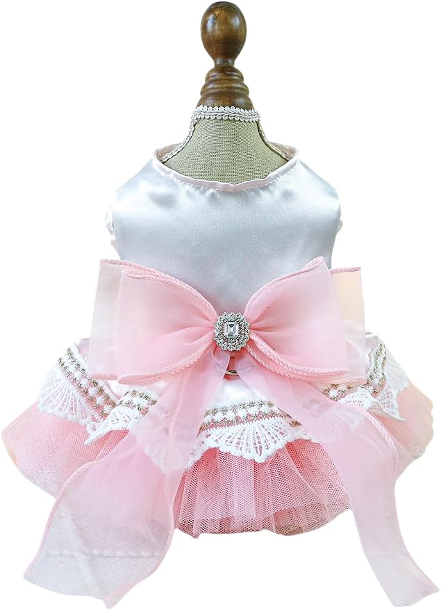 Fashion Sweet Puppy Dog Blingbling Princess Skirt Pet Dog Lace Cake Camisole by MaruPetyourkidsfriends