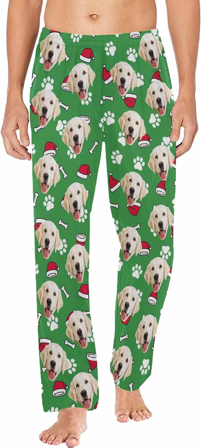 MyPupSocks Custom Pet Face Pajamas Pants Photo Pajama Bottoms by MyPupSocks