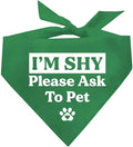 I'm Shy Please Ask to Pet Dog Bandana by TeesTails