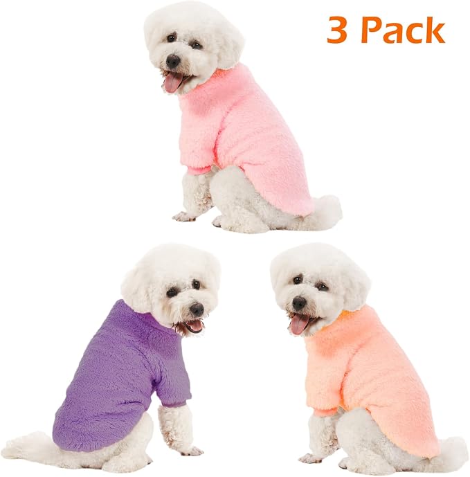 Dog Sweater, 3 Pack Dog Sweaters - Image 2