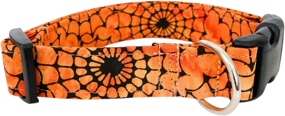 Orange Web Halloween Dog Collar - Image 3