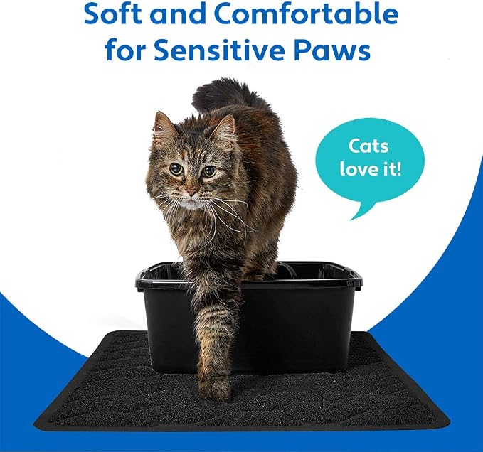 MIGHTY MONKEY Waterproof BPA Free Cat Litter Box Trapping Mat, Easy Clean Floors - Image 4