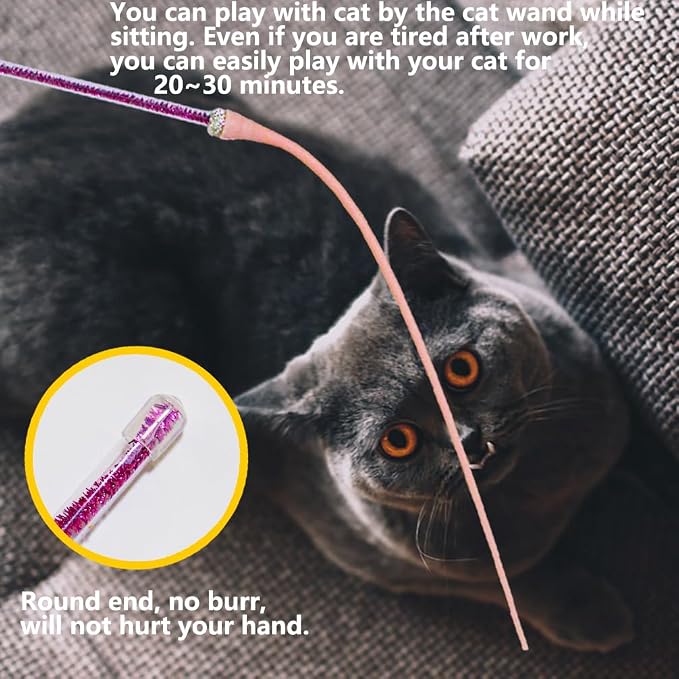 4PCS Silicone Cat Wand Toy, Interactive Cat Toys - Image 4