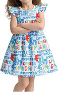 Baby Girls Spring Summer Cat in The Hat Dress Girls Flutter Sleeve Boutique by Unknown