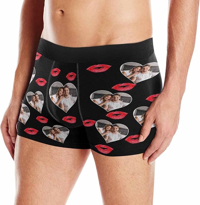 M YESCUSTOM Custom Faces Funny Short Briefs Gift - Image 2