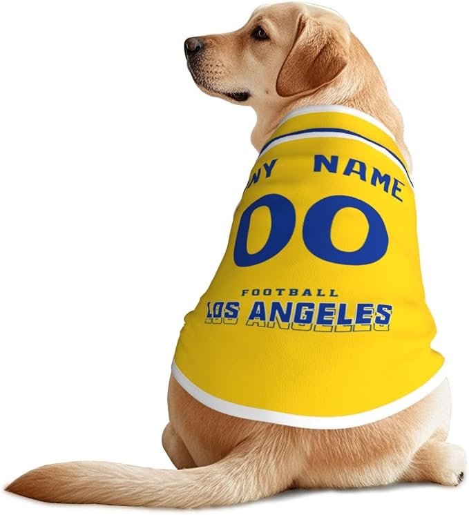 Los Angeles Custom Pet Jersey Dog Clothes Jersey Various Sizes Customized Any - Image 2