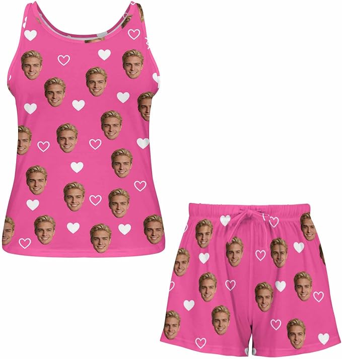 Artsadd Custom Pajamas for Women Men Family, Personalized Face Pjs Pajama Pants - Image 4