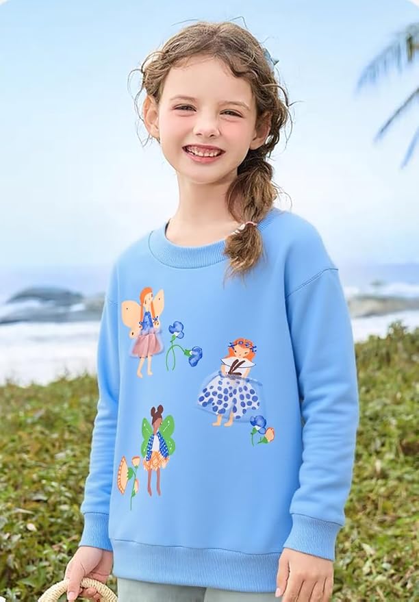 RETSUGO Toddler Baby Girls Sweatshirts Casual Pullover Crewneck Winter Long - Image 2