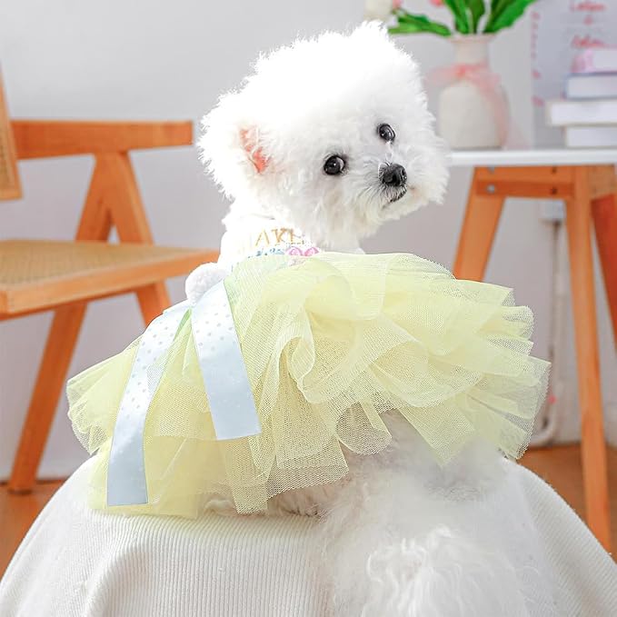 Dog Easter Outfit with Embroidered Bunny Patterns and Cute Pompom Holiday Puppy - Image 6