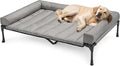 Veehoo Cooling Elevated Dog Bed Add Removable Waterproof Bolster Cushion Mat by Veehoo