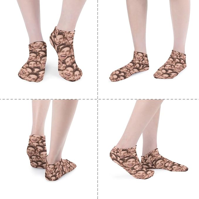 Personalized Ankle Socks with Face Custom Photo Socks Low Cut Ankle Socks - Image 2