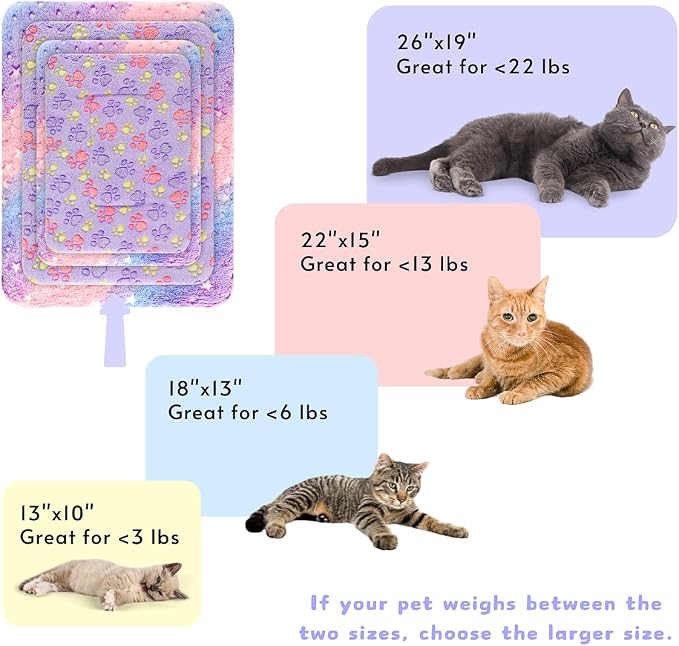2 Pack Cat Blanket for Indoor Cat, Warm Calming Kitten & Puppy Beds for Anxiety - Image 3