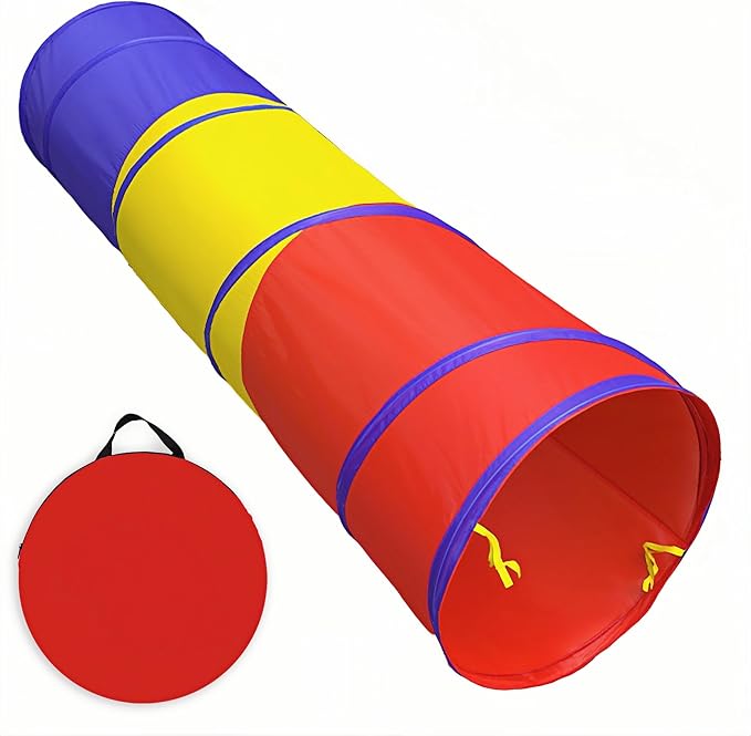 Kids Play Tunnel Tent for Toddlers, Colorful Pop Up Crawl Tunnel Toy Tent for by WESKMENS